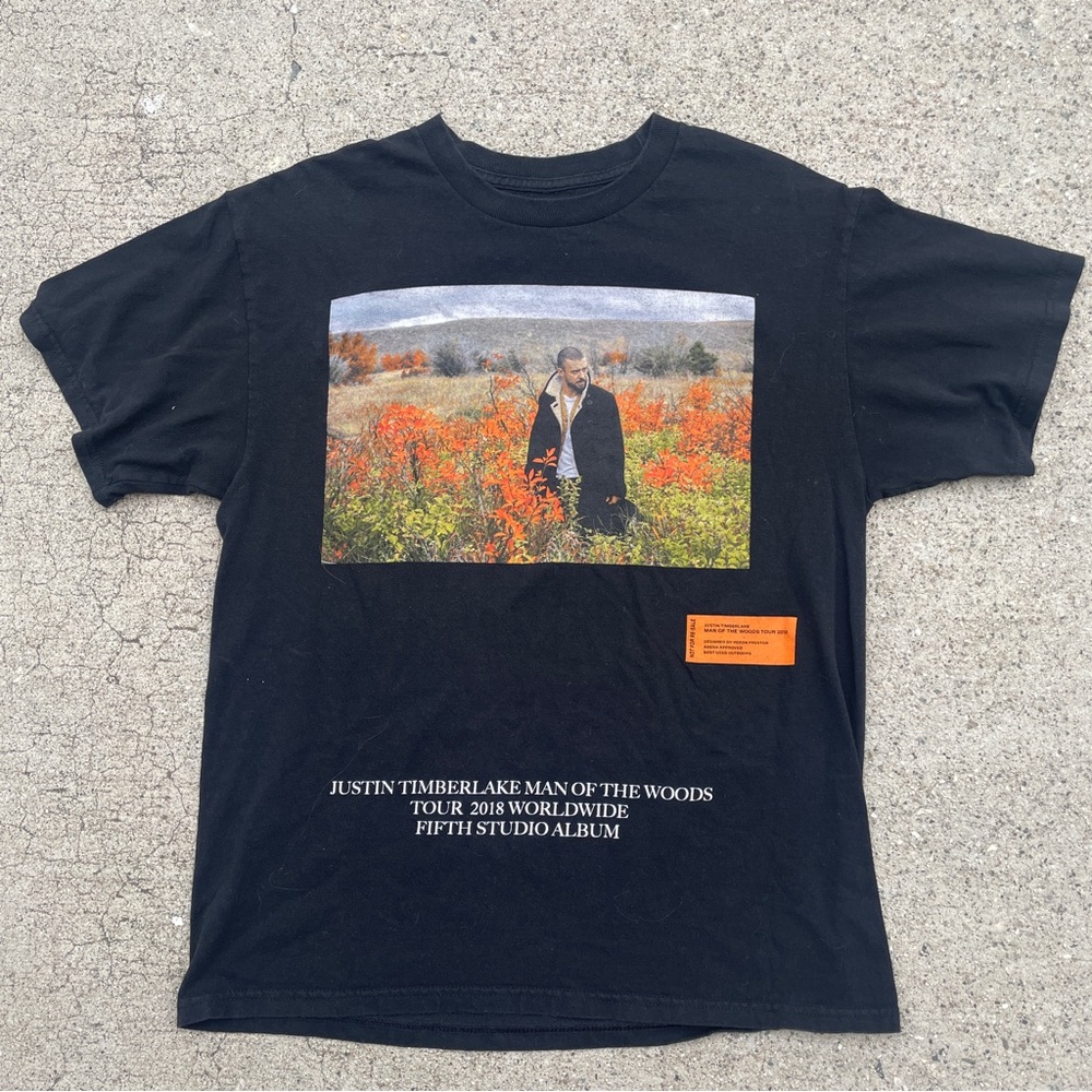 Justin Timbered 2018 Tour Black Graphic T-Shirt Size L